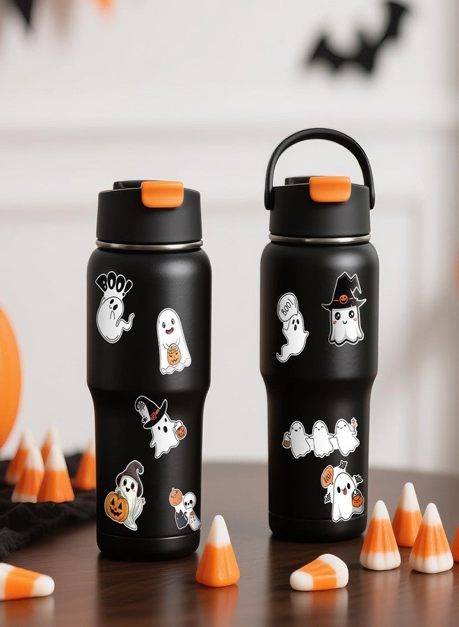 Anwyll 300Pcs Halloween Stickers for Kids - Cute Halloween Ghost Stickers Vinyl Happy Halloweens Water Bottle Sticker Bulk Self Adhesive BOO Spooky Ghost Face Sticker for Adults Teen Party Favor Decor - Image 4